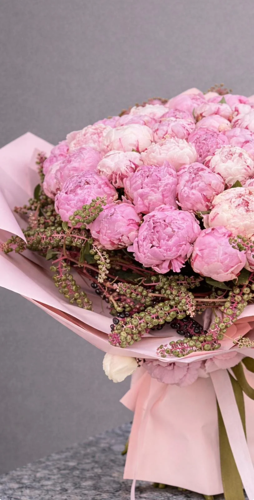 50 'li Pembe Şakayık Buketi