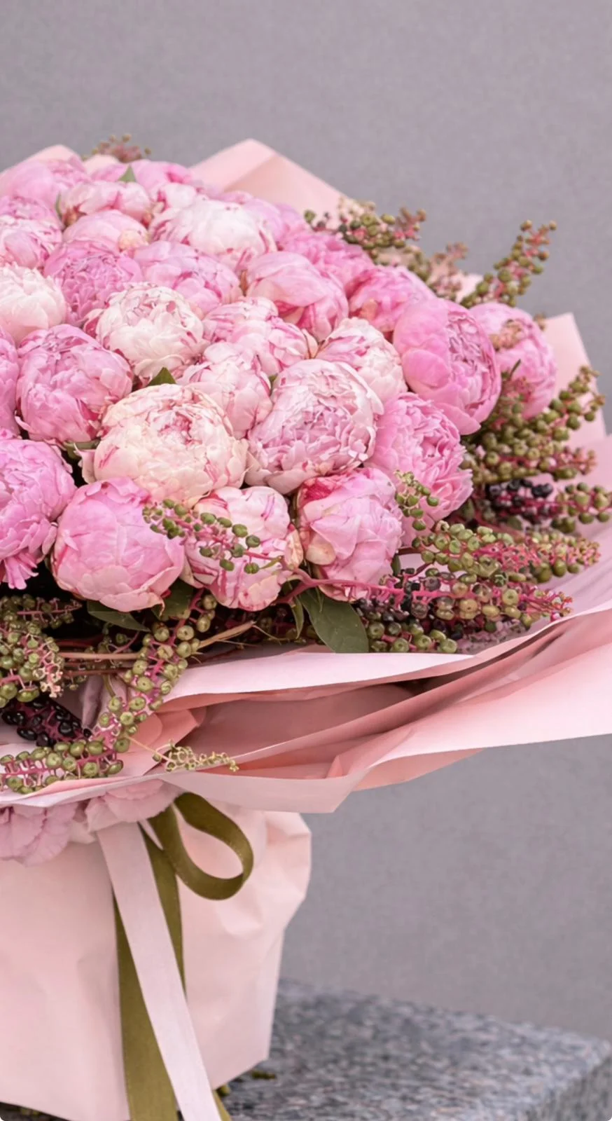 50 'li Pembe Şakayık Buketi