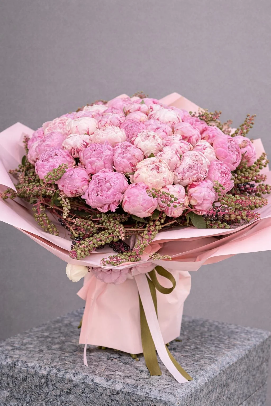 50 'li Pembe Şakayık Buketi